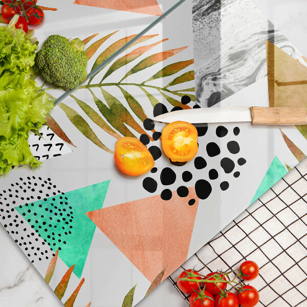 Zaščitna plošča za štedilnik Boho vzorec listov