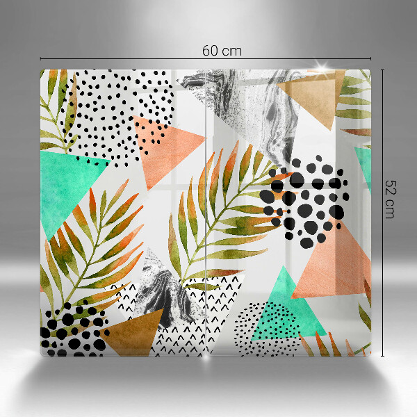 Zaščitna plošča za štedilnik Boho vzorec listov