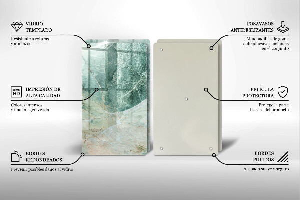 Zaščitna plošča za štedilnik Kamnita struktura