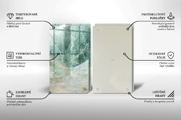 Zaščitna plošča za štedilnik Kamnita struktura