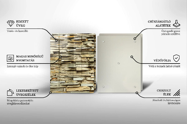 Zaščitna plošča za štedilnik Dekorativni kamni