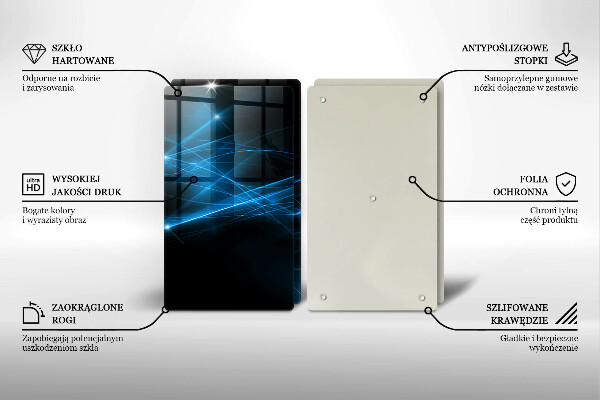 Zaščitna plošča za štedilnik Abstraktni modri dim