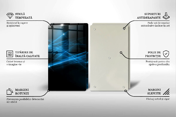 Zaščitna plošča za štedilnik Abstraktni modri dim