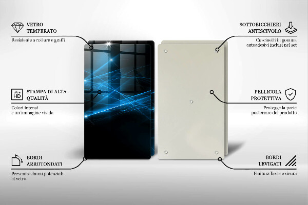 Zaščitna plošča za štedilnik Abstraktni modri dim