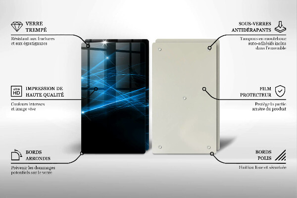 Zaščitna plošča za štedilnik Abstraktni modri dim