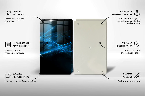 Zaščitna plošča za štedilnik Abstraktni modri dim