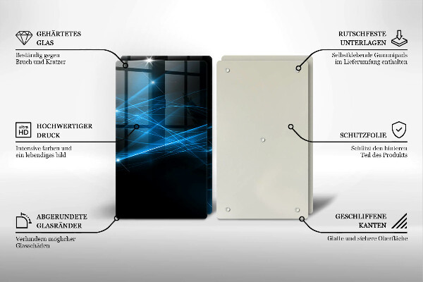 Zaščitna plošča za štedilnik Abstraktni modri dim