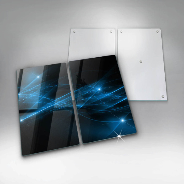 Zaščitna plošča za štedilnik Abstraktni modri dim