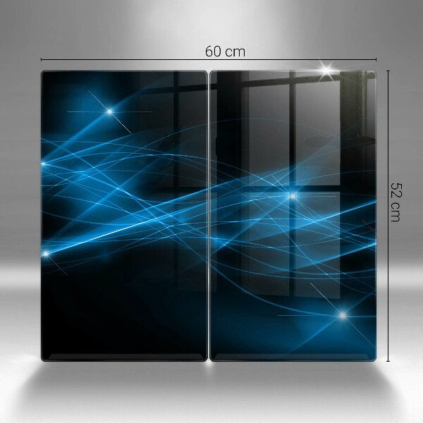 Zaščitna plošča za štedilnik Abstraktni modri dim