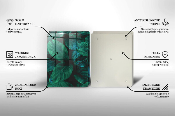 Zaščitna plošča za štedilnik Listi džungle