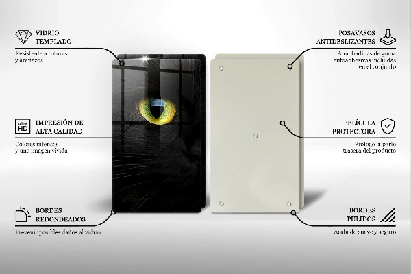 Zaščitna plošča za štedilnik Živalske mačje oči