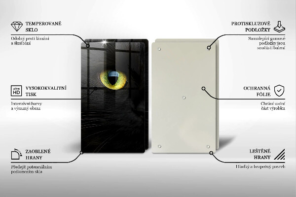 Zaščitna plošča za štedilnik Živalske mačje oči