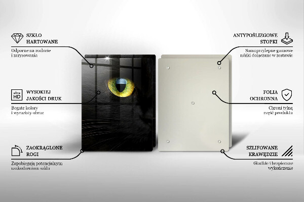 Zaščitna plošča za štedilnik Živalske mačje oči