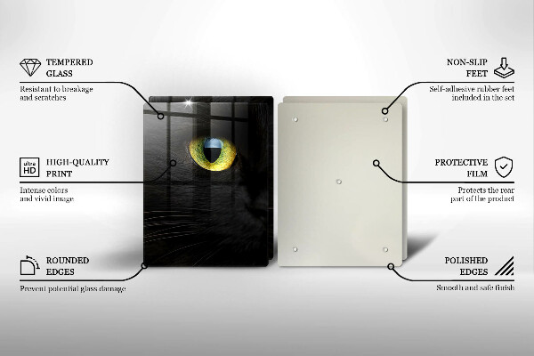 Zaščitna plošča za štedilnik Živalske mačje oči