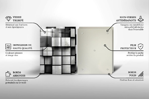 Stenska zaščitna plošča za štedilnik Abstraktni 3D kvadrati