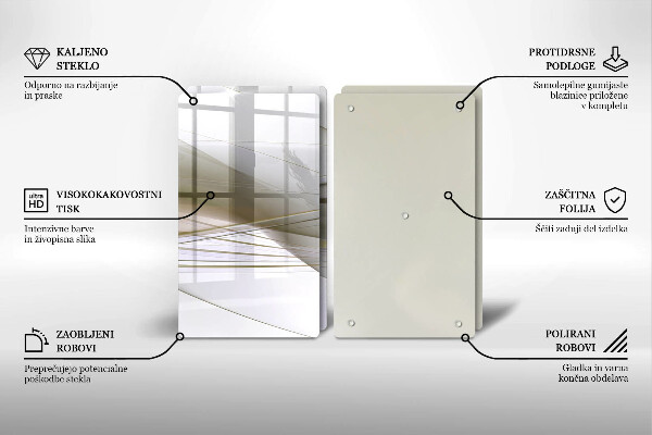 Zaščitna plošča za štedilnik Oblikovanje abstraktnih črt