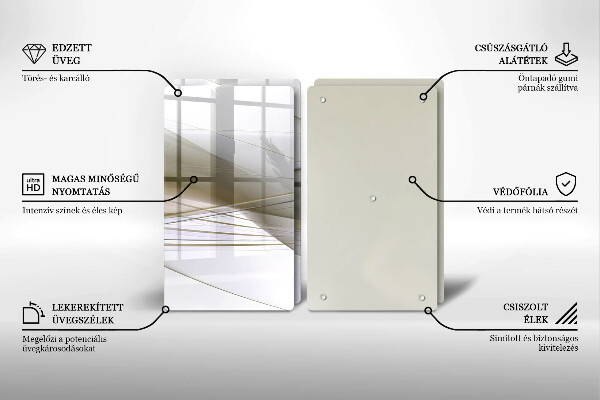 Zaščitna plošča za štedilnik Oblikovanje abstraktnih črt