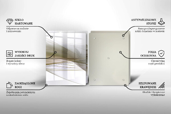 Zaščitna plošča za štedilnik Oblikovanje abstraktnih črt