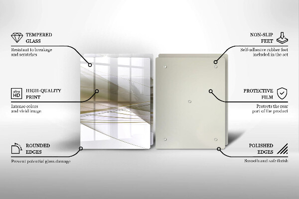 Zaščitna plošča za štedilnik Oblikovanje abstraktnih črt