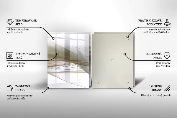 Zaščitna plošča za štedilnik Oblikovanje abstraktnih črt