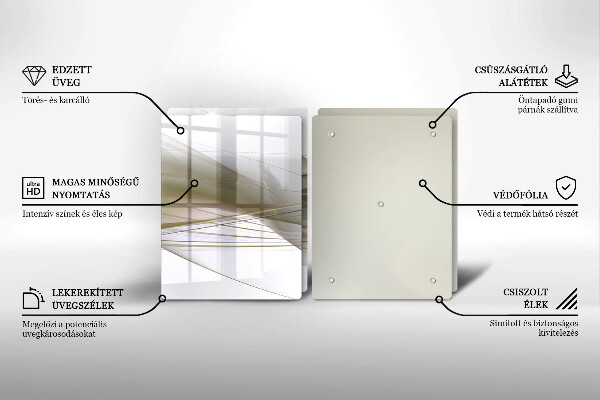 Zaščitna plošča za štedilnik Oblikovanje abstraktnih črt