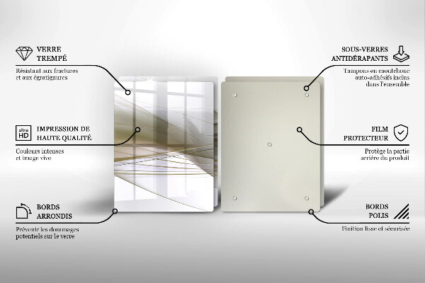 Zaščitna plošča za štedilnik Oblikovanje abstraktnih črt