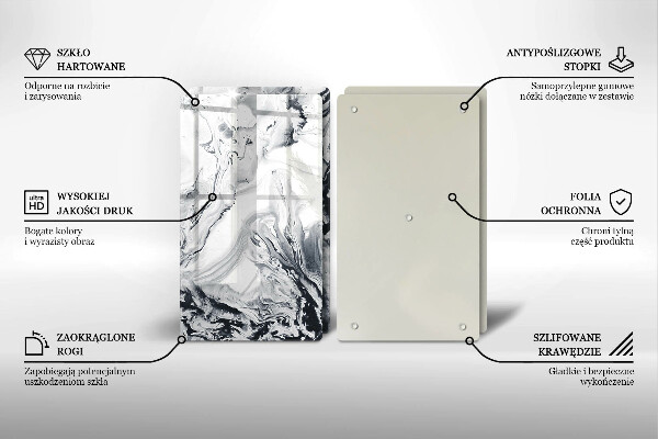 Zaščitna plošča za štedilnik Abstrakcija črnila