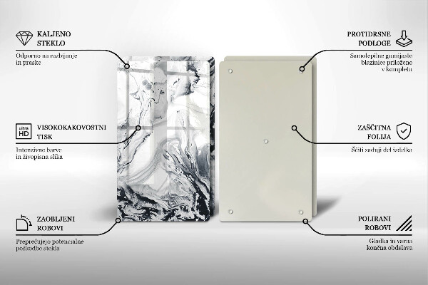 Zaščitna plošča za štedilnik Abstrakcija črnila