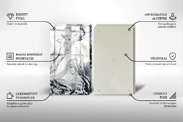 Zaščitna plošča za štedilnik Abstrakcija črnila