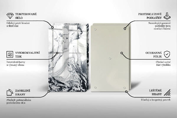 Zaščitna plošča za štedilnik Abstrakcija črnila