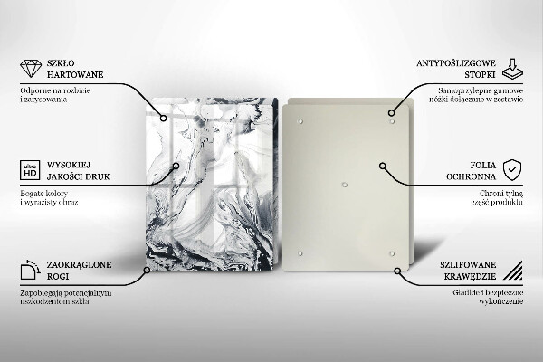 Zaščitna plošča za štedilnik Abstrakcija črnila