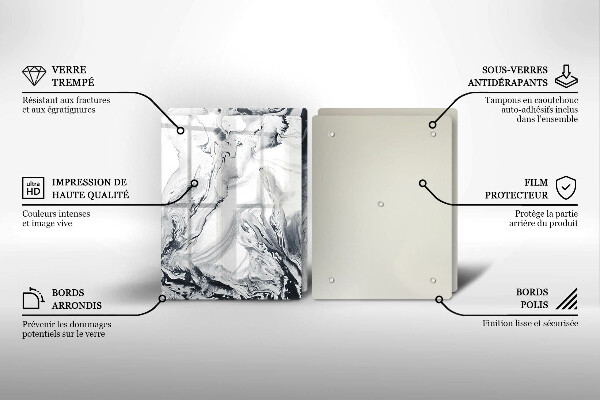 Zaščitna plošča za štedilnik Abstrakcija črnila