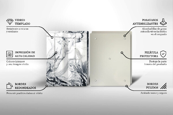 Zaščitna plošča za štedilnik Abstrakcija črnila