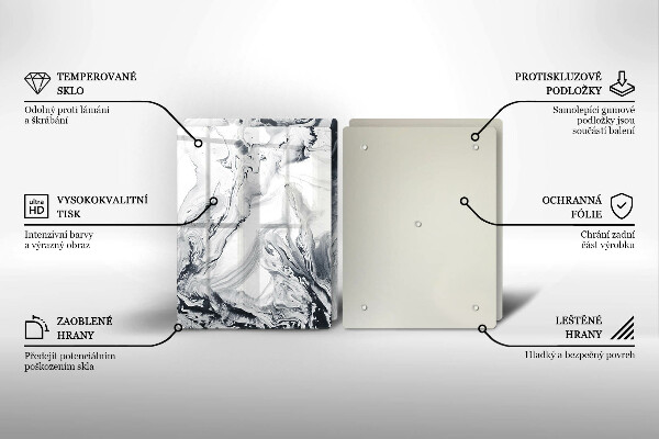 Zaščitna plošča za štedilnik Abstrakcija črnila