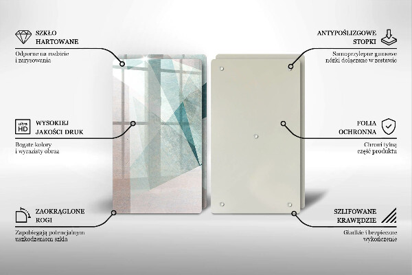 Zaščitna plošča za štedilnik Ostra abstrakcija