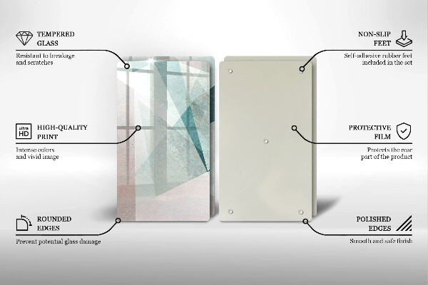 Zaščitna plošča za štedilnik Ostra abstrakcija