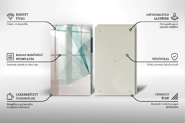 Zaščitna plošča za štedilnik Ostra abstrakcija