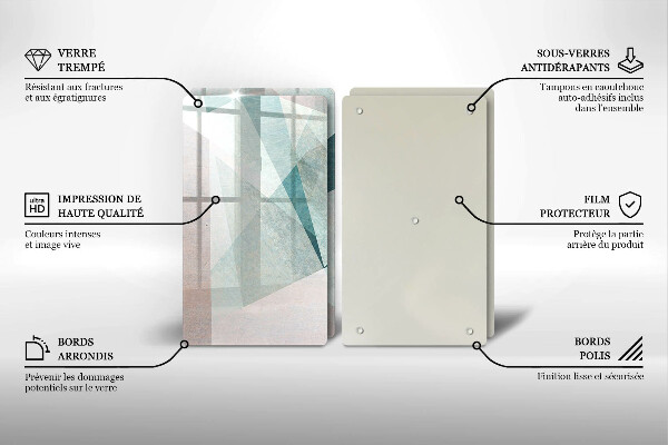 Zaščitna plošča za štedilnik Ostra abstrakcija