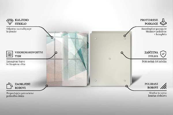 Zaščitna plošča za štedilnik Ostra abstrakcija