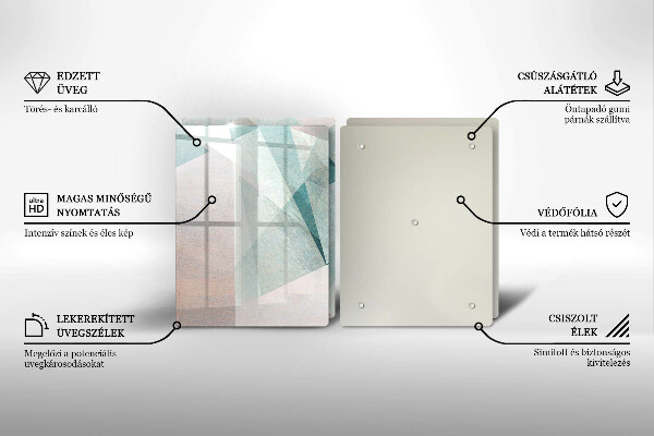 Zaščitna plošča za štedilnik Ostra abstrakcija