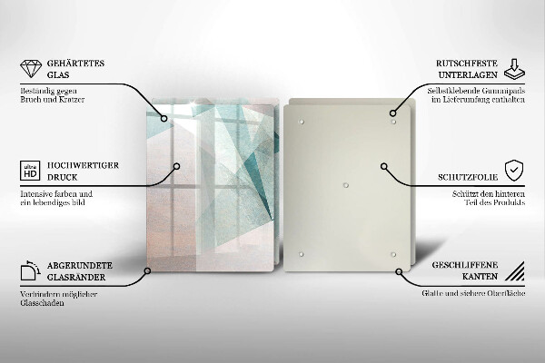 Zaščitna plošča za štedilnik Ostra abstrakcija