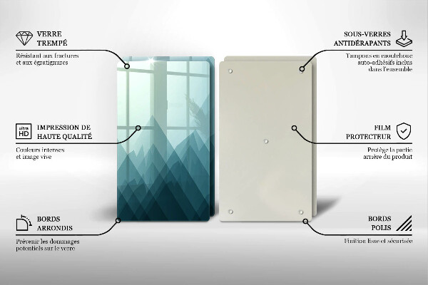 Zaščitna plošča za štedilnik Abstraktne gore