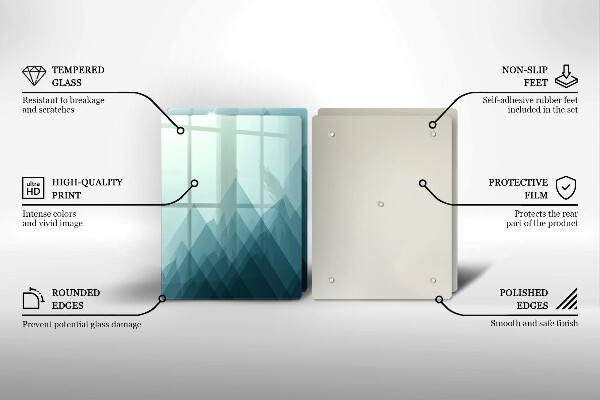 Zaščitna plošča za štedilnik Abstraktne gore