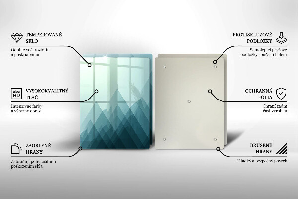 Zaščitna plošča za štedilnik Abstraktne gore