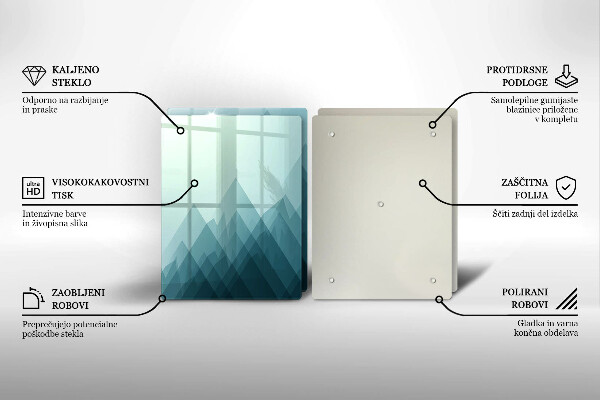 Zaščitna plošča za štedilnik Abstraktne gore