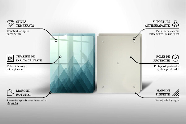 Zaščitna plošča za štedilnik Abstraktne gore