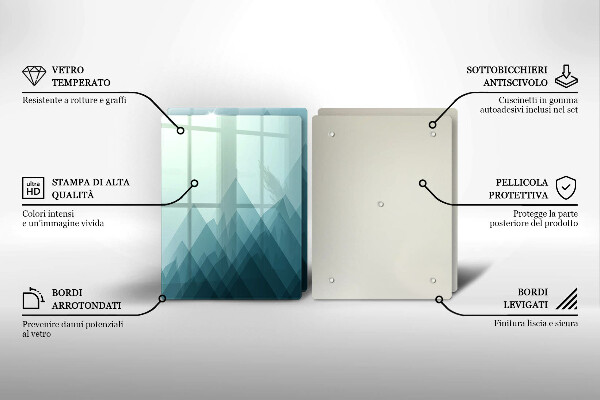Zaščitna plošča za štedilnik Abstraktne gore