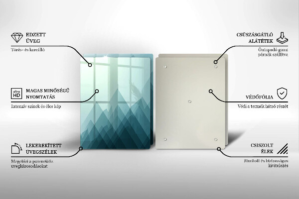 Zaščitna plošča za štedilnik Abstraktne gore