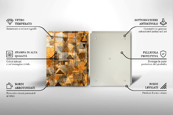 Zaščitna plošča za štedilnik Brezšivni vzorec geometrijskih likov