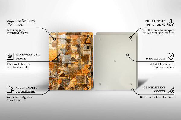 Zaščitna plošča za štedilnik Brezšivni vzorec geometrijskih likov